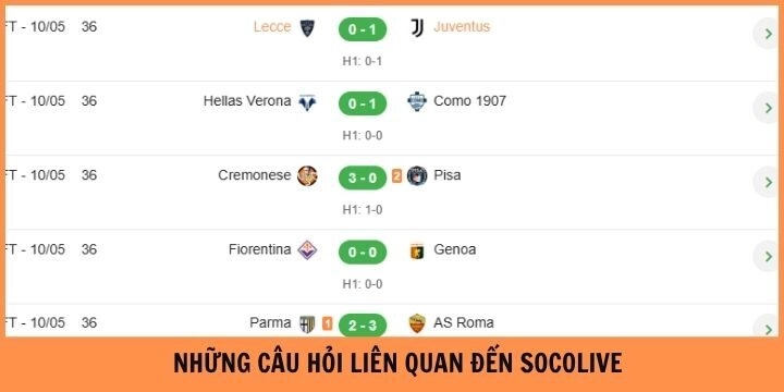 Giải đáp thắc mắc về socolive trong năm 2026